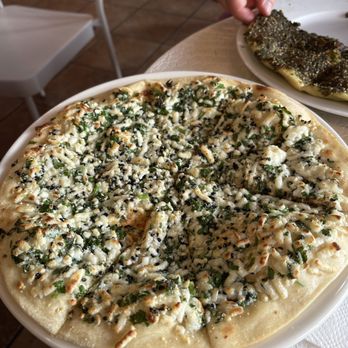 Damask Rose Coffee - Cheese Flatbread (mana'eish) - Coffee & Tea Near Me - Oakland, California