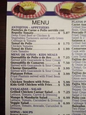 Menu photo 7 El Catrachito Silver Spring, MD