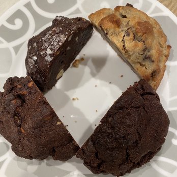 Levain Bakery - Upper East Side, NYC - Buying several different cookies let's me get a range of flavors! - Bakeries Near Me - New York, New York