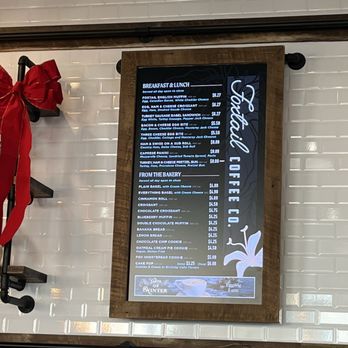 Foxtail Coffee - One of the menus - Coffee & Tea Near Me - Tallahassee, Florida