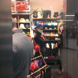 Chapel Hats - That's a scary mannequin in a blue hat.