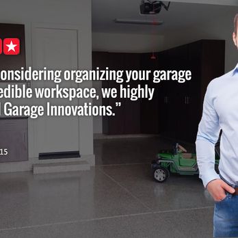 Garage Innovations - a man holding up a cell phone - General Contractors Near Me Garage Innovations - a man holding up a cell phone - General Contractors Near Me