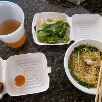 Pho 813 - Chicken soup with egg noodles. And half an egg roll - Vietnamese Near Me - Tampa, Florida Pho 813 - Chicken soup with egg noodles. And half an egg roll - Vietnamese Near Me - Tampa, Florida