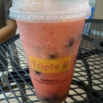 Triple B Cafe - Watermelon slushy with boba - Chinese Near Me - Temecula, California