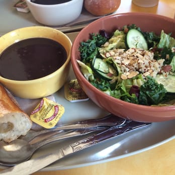 Panera Bread - Pick 2: black bean soup and Mediterranean quinoa salad with almonds - Salad Near Me - Rohnert Park, California Panera Bread - Pick 2: black bean soup and Mediterranean quinoa salad with almonds - Salad Near Me - Rohnert Park, California