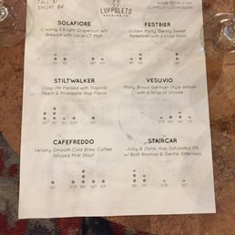 Beer menu as of November 2 2019 Beer menu as of November 2 2019