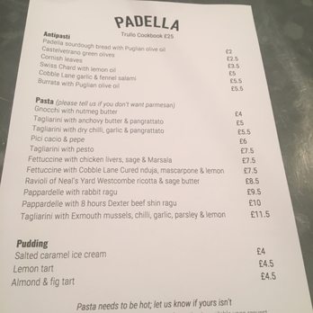 Padella - Menu - Italian Near Me - London, XGL Padella - Menu - Italian Near Me - London, XGL
