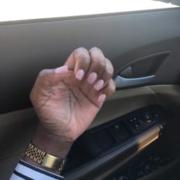 She trimmed it down and color was perfect! "Privacy Please" by OPI