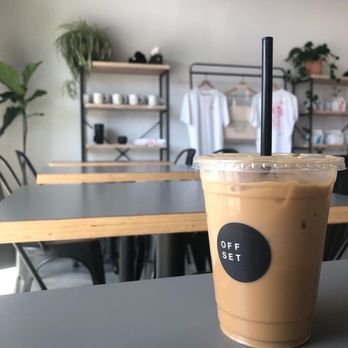 Offset Coffee Roasters - Iced Cajeta Latte with oat milk - Coffee & Tea Near Me - El Segundo, California