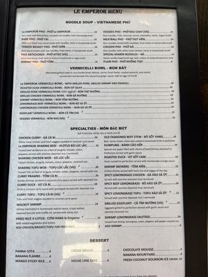 Menu photo 1 Le Emperor Cypress, TX
