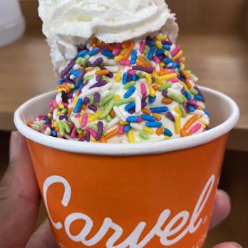Carvel - a cup of ice cream with sprinkles - Ice Cream & Frozen Yogurt Near Me - West Orange, New Jersey