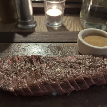 Flat Iron - Steak with Peppercorn Sauce - Steakhouses Near Me - London, XGL Flat Iron - Steak with Peppercorn Sauce - Steakhouses Near Me - London, XGL