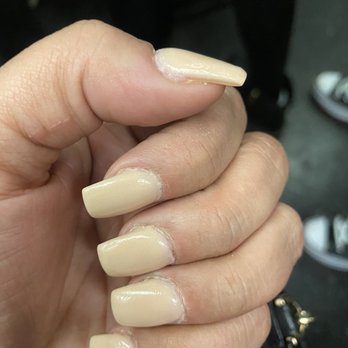 Lucy's Nail Boutique - Look at the cuticles are and how the nail is uneven and thick at cuticle... they really looked worse in person. They need more SNS practice. - Nail Salons Near Me - New York, New York