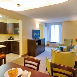 Navy Lodge Bangor - Our Family suite has a split living area with a pullout couch, larger dinette and large kitchenette. Pets are not allowed in the Suites.