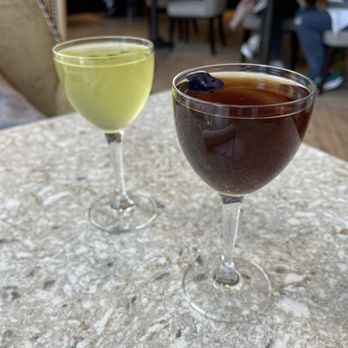 Queensyard - If I remember correctly, the right drink was the Buckingham. The other was the Moneypenny. LOVE THEM! - Modern European Near Me - New York, New York Queensyard - If I remember correctly, the right drink was the Buckingham. The other was the Moneypenny. LOVE THEM! - Modern European Near Me - New York, New York