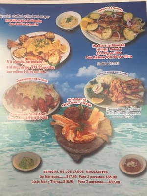Menu photo 4 Los Lagos Mariscos Restaurant Los Angeles, CA
