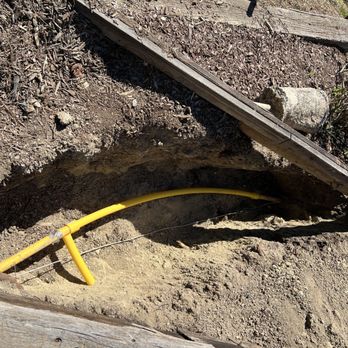 Fisheye Leak Detection - Gas line repaired and ready to be re-buried. - Plumbing Near Me Fisheye Leak Detection - Gas line repaired and ready to be re-buried. - Plumbing Near Me