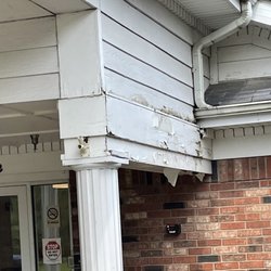 Ballwin Ridge Health and Rehabilitation - Outside of facility- dry rot, wet rot, poor paint condition