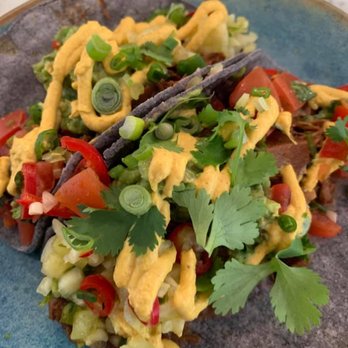 Redemption - Jackfruit blue corn tacos. YUM! - Vegan Near Me - London, XGL