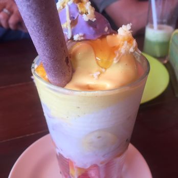 The Buzz Cafe - Halo halo Ube and mango ice cream - Cafes Near Me - Panglao, BOH The Buzz Cafe - Halo halo Ube and mango ice cream - Cafes Near Me - Panglao, BOH