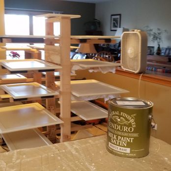 Sefner Painting - Hand painted oak cabinets. Using milk paint. - Painters Near Me - Racine, Wisconsin
