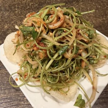 Oc & Lau Restaurant - Goi Rau Muong Mac Mot Nang (water spinach salad with squid) - Vietnamese Near Me - Garden Grove, California Oc & Lau Restaurant - Goi Rau Muong Mac Mot Nang (water spinach salad with squid) - Vietnamese Near Me - Garden Grove, California