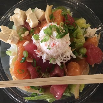 The Block - Poke Bowl: Tuna, salmon, crab salad, green onion and tofu. - Asian Fusion Near Me - Annandale, Virginia