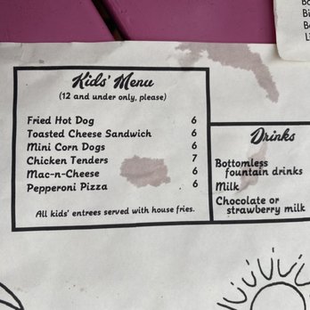 Sunset Harbor Bar and Grille - Kid's Menu - Dive Bars Near Me - Fairport Harbor, Ohio