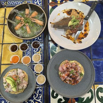 Holbox - Ceviche Mixto & 2 Baja Shrimp Tacos - Latin American Near Me - Los Angeles, California