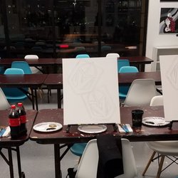 Sparks Art Paint Party - We were able and encouraged to bring our own food and drinks to class