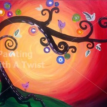 Painting with a Twist - The original work "Whimsey Tree" - Art Classes Near Me - Houston, Texas Painting with a Twist - The original work "Whimsey Tree" - Art Classes Near Me - Houston, Texas