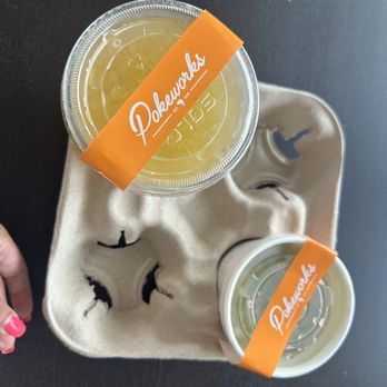 Pokeworks - Mango Green Tea and Miso Soup (nicely sealed) - Salad Near Me - Nashville, Tennessee Pokeworks - Mango Green Tea and Miso Soup (nicely sealed) - Salad Near Me - Nashville, Tennessee