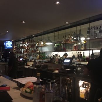 Charcoal Venice - Bar with glass wall to watch the food being cooked! - New American Near Me - Venice, California