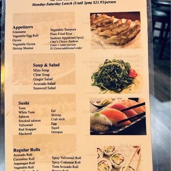 Ichiban - Front of all you can eat menu - Japanese Near Me - Chicago Ridge, Illinois