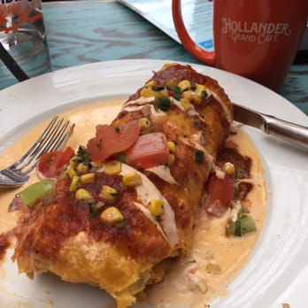 Café Hollander Hilldale - The chorizo breakfast burrito. - American Near Me - Madison, Wisconsin