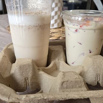 Marie's Taqueria - Horchata and strawberry & cream cup - Mexican Near Me - Thornton, Colorado Marie's Taqueria - Horchata and strawberry & cream cup - Mexican Near Me - Thornton, Colorado