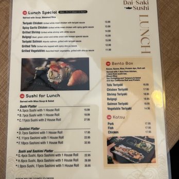 Dai-Saki Sushi - Sushi Bars Near Me - Buford, Georgia