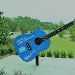 The Blue Guitar Statue