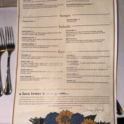Napa Cafe - The Menu