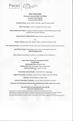 Menu photo 6 Pearl Brasserie Dublin, D