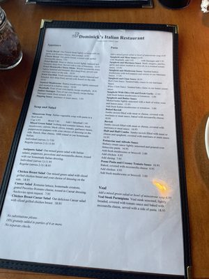Menu photo 2 Dominicks Italian Restaurant Oxnard, CA