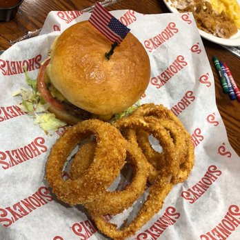 Shoney's - a hamburger and onion rings - Bars Near Me - Henryetta, Oklahoma