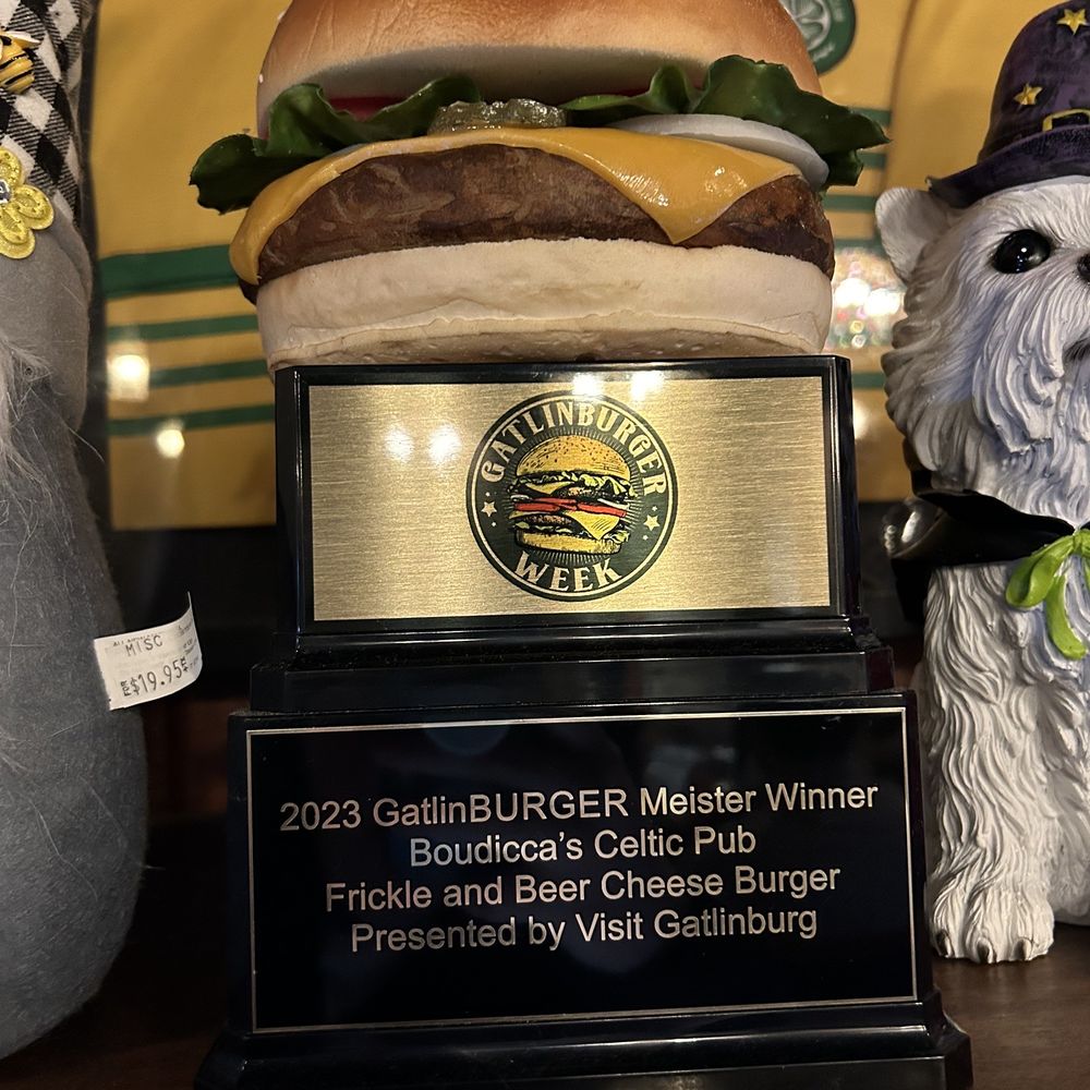Boudicca’s Celtic Pub - a dog and a cheeseburger - Irish Pub Near Me - Gatlinburg, Tennessee Boudicca’s Celtic Pub - a dog and a cheeseburger - Irish Pub Near Me - Gatlinburg, Tennessee