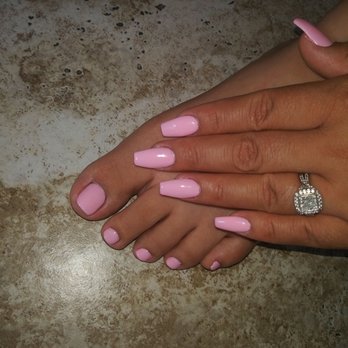 My Nails & Spa - Gel pedicure and coffin nails set - Skin Care Near Me - Anaheim, California