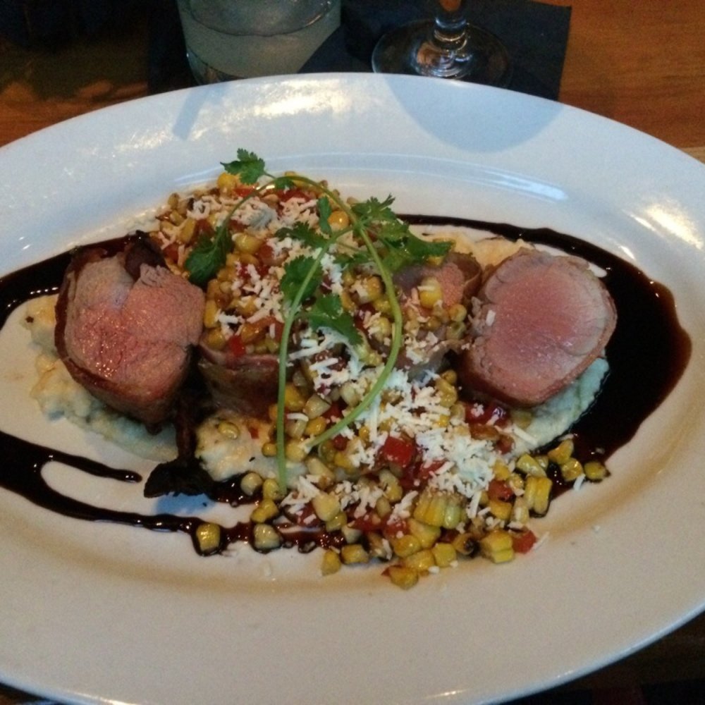 Roaring Fork - Bacon wrapped pork tenderloin - New American Near Me - Austin, Texas Roaring Fork - Bacon wrapped pork tenderloin - New American Near Me - Austin, Texas