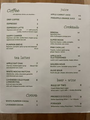 Menu photo 6 Acorn Community Cafe Eugene, OR