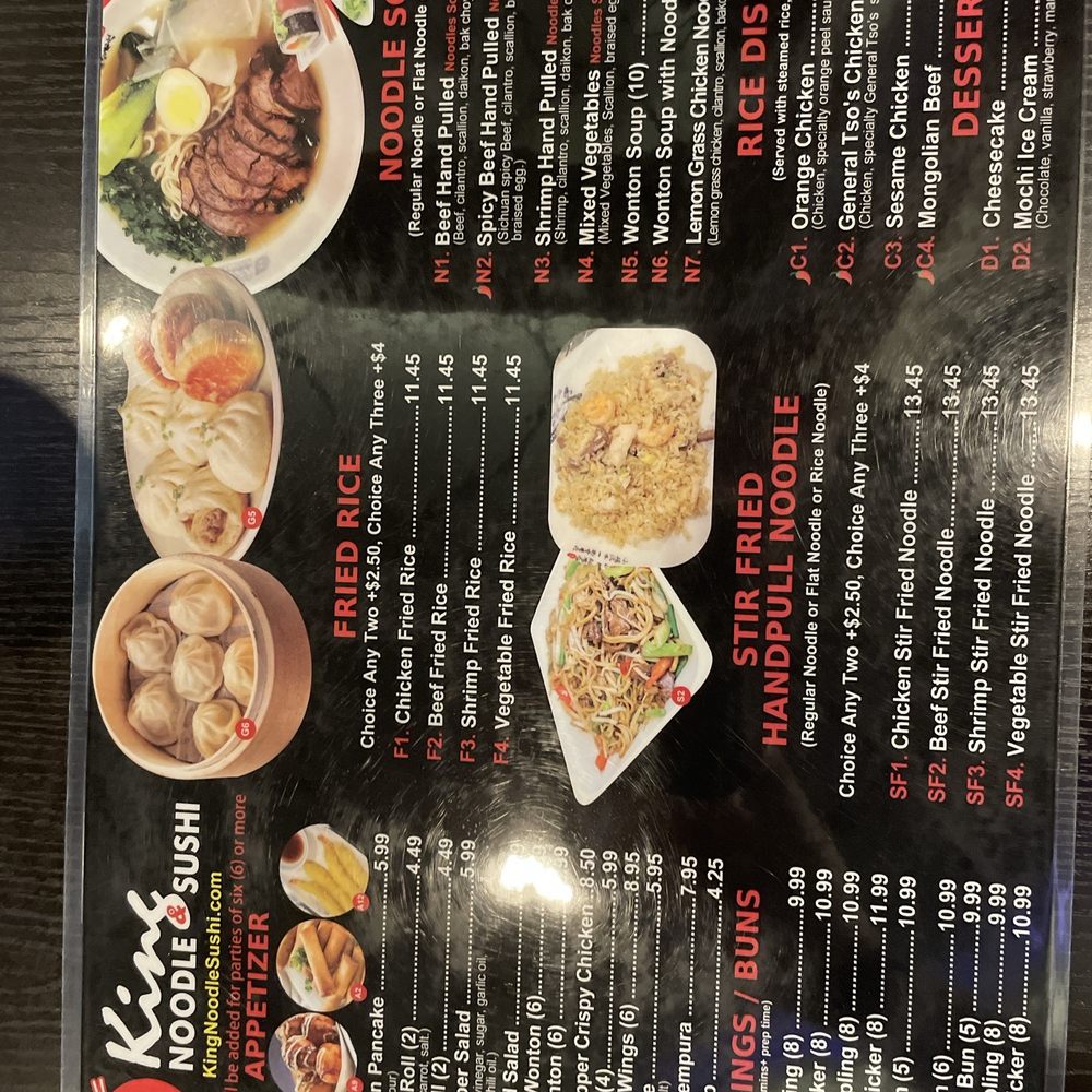 Menu, front Menu, front