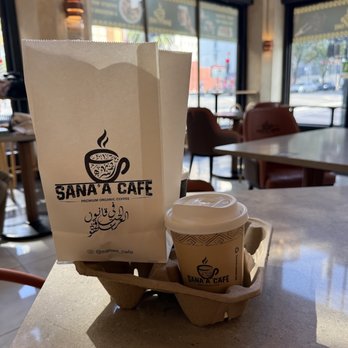 Sana’a Cafe - dining room, surprisingly quiet but still not quite clean. - Coffee & Tea Near Me - Los Angeles, California