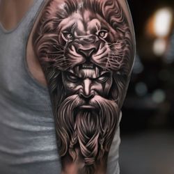Under Skin Art - Black and grey sleeve done by Oskar