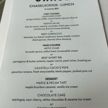 The Chase - Chaselicious menu (Winterlicious 2025 Lunch menu) - Seafood Near Me - Toronto, Ontario
